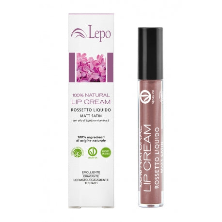 100% Natural Lip Cream, Rossetto Liquido Matt Satin