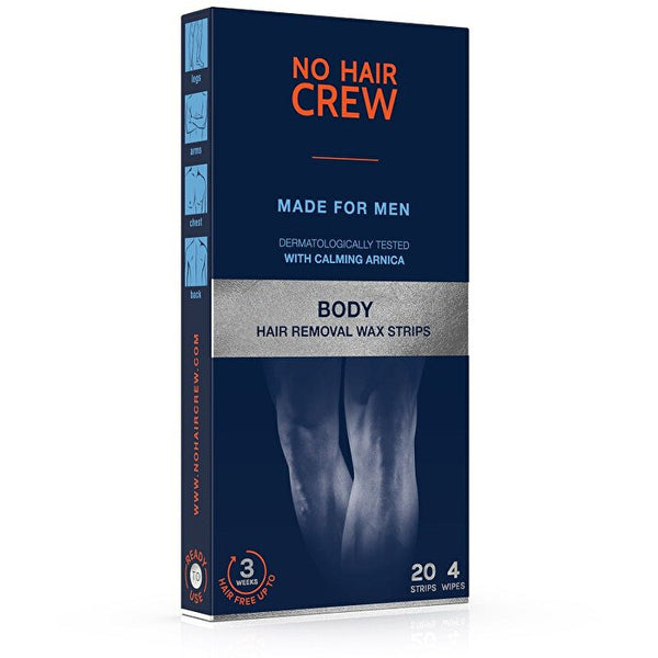 Strisce Depilatorie Men Body No Hair Crew, 20 strisce