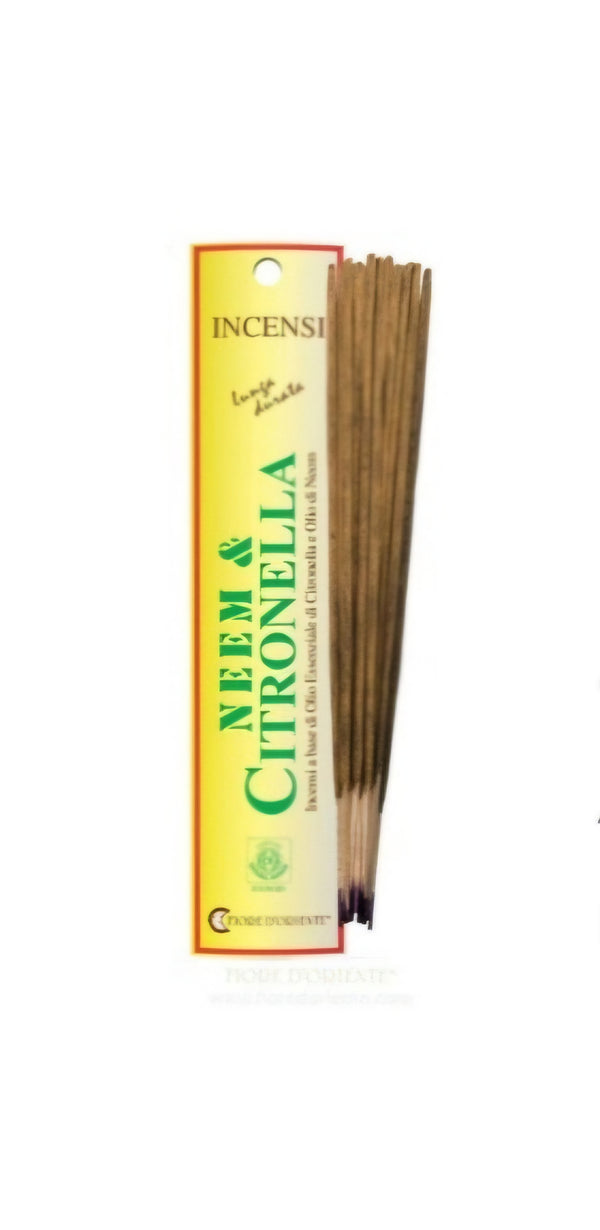 Neem Citronella incenso da casa e giardino, 10 bastoncini