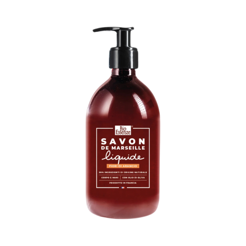 Sapone Liquido Di Marsiglia - Fiori D'Arancio, Bio Essenze 500 ml - 1 litro