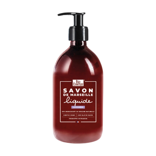 Sapone Liquido Di Marsiglia - Lavanda, Bio Essenze 500 ml - 1 litro