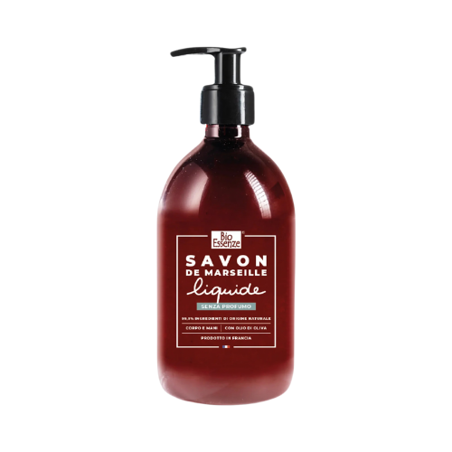 Sapone Liquido Di Marsiglia - senza profumo, Bio Essenze 500 ml - 1 litro