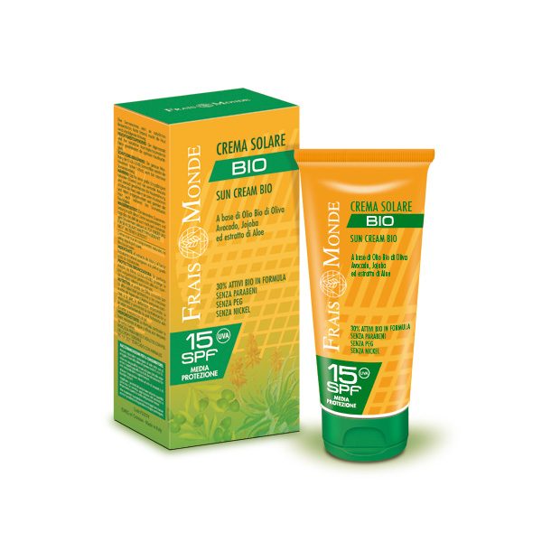 Crema Solare Bio SPF 15 150 ml, Frais Monde