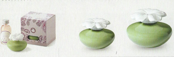 Diffusore ceramica Verde con gesso + ric. 125 ml Lavanda dolce provenzale