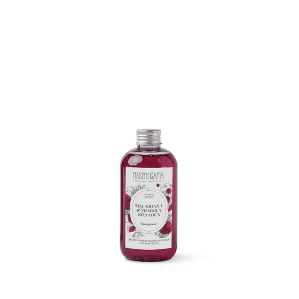 Ricarica per diffusore a bastoncini Melagrana e Fragola selvatica, 250 ml Nasoterapia
