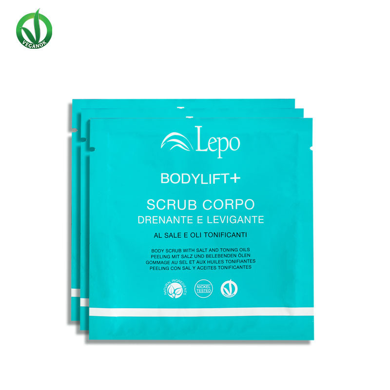 Scrub Corpo Drenante e Levigante Bodylift+, 3 buste 40 g