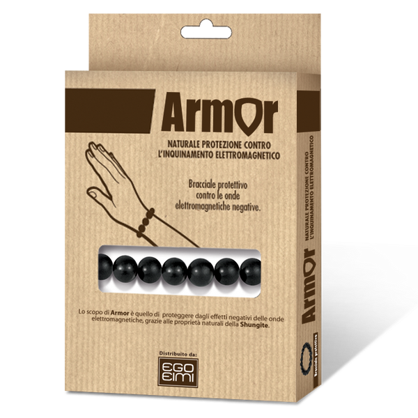 Braccialetto Shungite - S - M - L con elastico, Armor