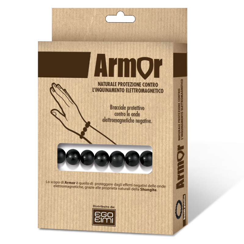 Braccialetto Shungite - S - M - L con elastico, Armor