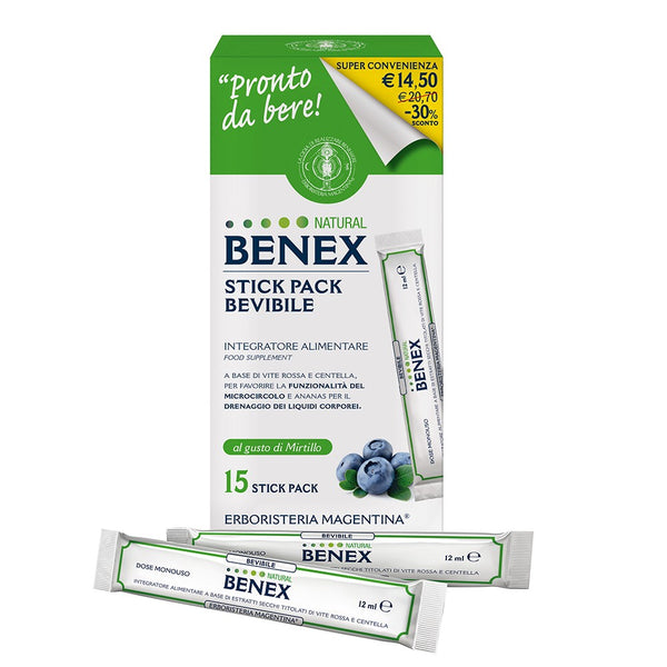 Bevibile Natural Benex, 15 stick pack